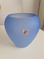 Hibátlan, vintage Zwiesel üveg váza, 13cm magas, hasánál 13cm átmérőjű szája 9cm talpa 6cm átmérőjű