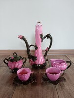 Antik Zsolnay Lótusz kávéskészlet