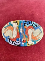 Iparművészeti tűzzománc francia csatt