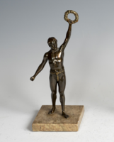 Bronz babérkoszorús szobor  (24-1723)