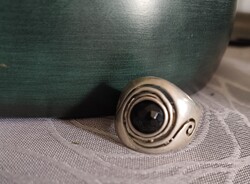 Izraeli ezüst gyűrű / onix