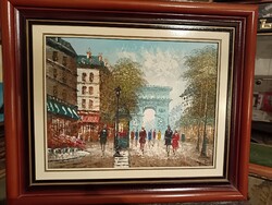 Festmény Párizsi utca részlet