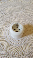 Régi,porcelánbetétes bakelit konnektor,dugaljzat