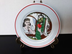 Zsolnay Hófehérke mintás mesetányér, kistányér