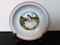 Zsolnay Hófehérke mintás mesetányér, mélytányér