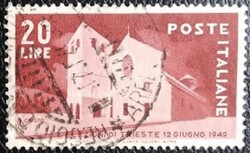 OL779p / Olaszország 1949 Trieszti választások bélyeg pecsételt