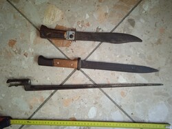 Bajonett, szurony , tőr együtt