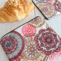 Újratasak szett (2 db/cs) / piros mandala mintás