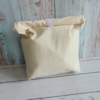 Roll-top uzsonnás tasak / nyers pamut