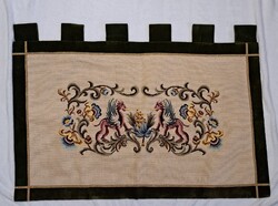 Hollóházi wall hanging tapestry, antique gobelin wall decor (L5749)