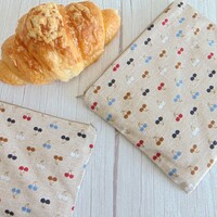 Újratasak szett (2 db/cs) / bézs cseresznye mintás