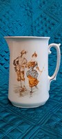 Antik Victoria Austria porcelán kiöntő, kanna (M5766)