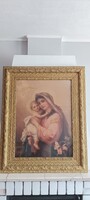 Hans Zatska-Madonna a kis Jézussal -régi nyomat