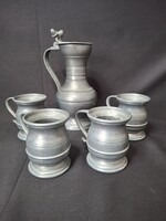 Német ón italos készlet