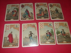 Antik GYÖNYÖRŰ PIATNIK 32 lapos francia tarokk jóskártya dobozával gyűjtőknek a képek szerint