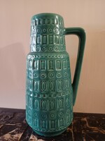 Retro Scheurich inka kékes-zöld füles váza x