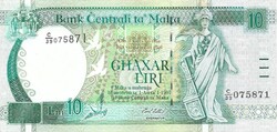 10 lira liri 1994 E.Ellul Málta Gyönyörű