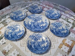Újszerű állapotú jelzett porcelán süteményes készlet