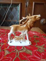 Sitzendorf porcelán szarvas