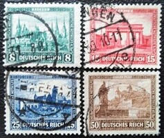 Dr450-3p / Deutsches Reich 1930 Épületek bélyegsor pecsételt