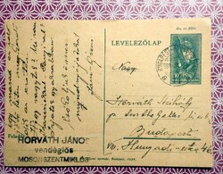 Mosonszentmiklós 1938 Horváth János  vendéglős levelezőlap Turul címer.