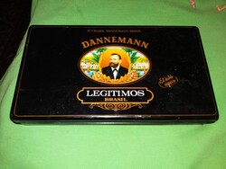 Retro FÉM lemez lemezáru minőségi DANNEMAN legitidos szivarosdoboz 26 x 14 x 4 cm a képek szerint