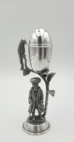 Ezüst, antik orosz besamin (psumin) fűszertartó, judaika ezüst (1886)