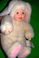 MINŐSÉGI 2002. Anne Geddes rózsaszín nyuszi szerethető GYŰJTŐI művészbaba 20 cm a képek szerint