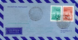 Boríték: Helikopter posta. Szeged-Budapest 1969.