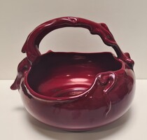 Zsolnay Piros / Ökörvérmázas Eozin Kosár