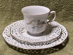 Burg Lindau porcelán reggelizőszett, madár, madaras