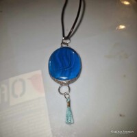 Fityegős ,Üvegolvasztásos kézzel készült nyaklánc forrasztásos