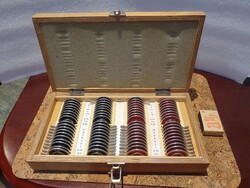 Retro rayner BS3162 england optikus hiánytalan próbalencse készlet dioptria szemüveg b3