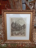 Füzér rézkarc Bánszki Tamás