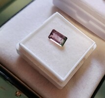Valódi 1,21 ct nigeriai dinnye turmalin 9x5mm Nem kezelt!