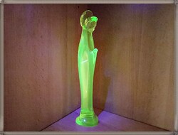 Rare Collector's Italian Seguso Murano Uranium Glass Virgin Mary