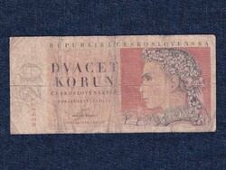 Csehszlovákia 20 Korona bankjegy 1949