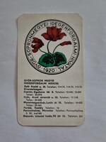 Győr-Sopron County Tourist Office 1972. Annual card calendar