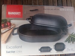 Új Kúpos Kenyérsütő Öntöttvas Dutch Oven Holland kacsasütő Grill Kemence tepsi edény