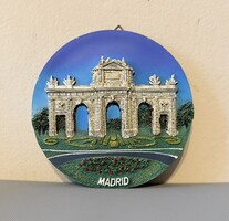 Spanyolország - Madrid dombornyomott fali dísz Puerta de Toledo kapu