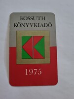 Kossuth Könyvkiadó 1975. évi kártyanaptár
