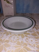 Alföldi menzás zöld csíkos kompótos, salátás tálka, tányér