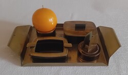 Régi retro asztali dohányzókészlet réz?