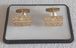 Régi retro mandzsetta gomb arany színű