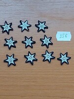 10 DB 20 mm FELVARRHATÓ CSILLAG 6 ÁGÚ HADIHAJÓS TISZTI 256.