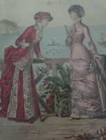La Mode illusztráció Jacob Paris 1880. Ingyenes szállítással! festmény