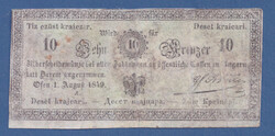 Almásy 10 krajcár 1849