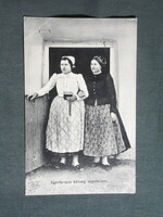 Képeslap,Egerfarmos,népviselet,népművészet,Baross kiadás Eger,1939-