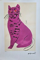 Andy Warhol - Cat called Sam (macska) - eredetiséget igazoló tanúsítvánnyal - litográfia - pop art