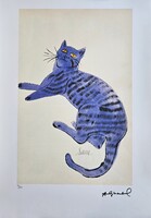 Andy Warhol - Cat called Sam (macska) - eredetiséget igazoló tanúsítvánnyal - litográfia - pop art